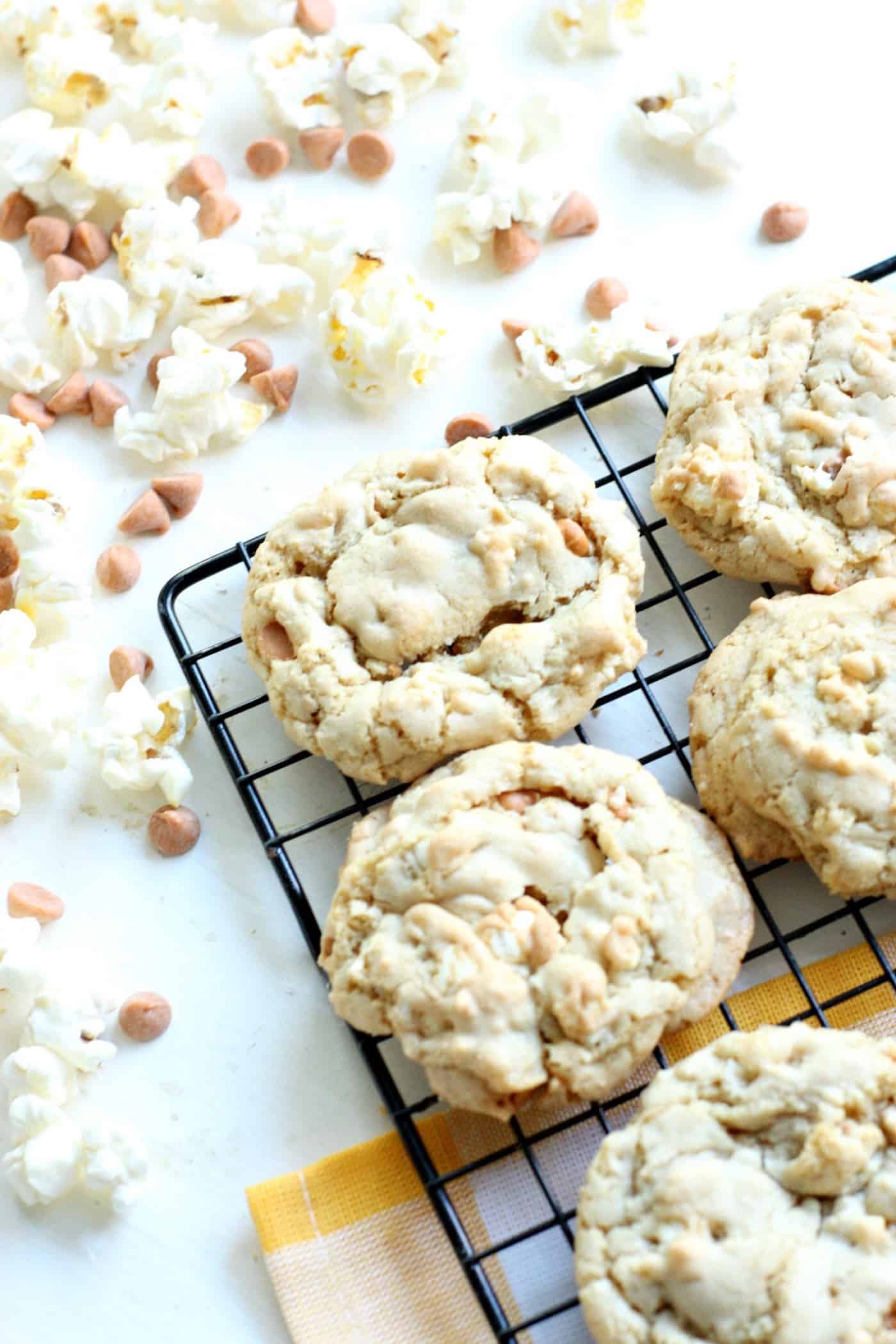 buttered popcorn and butterscotch cookies