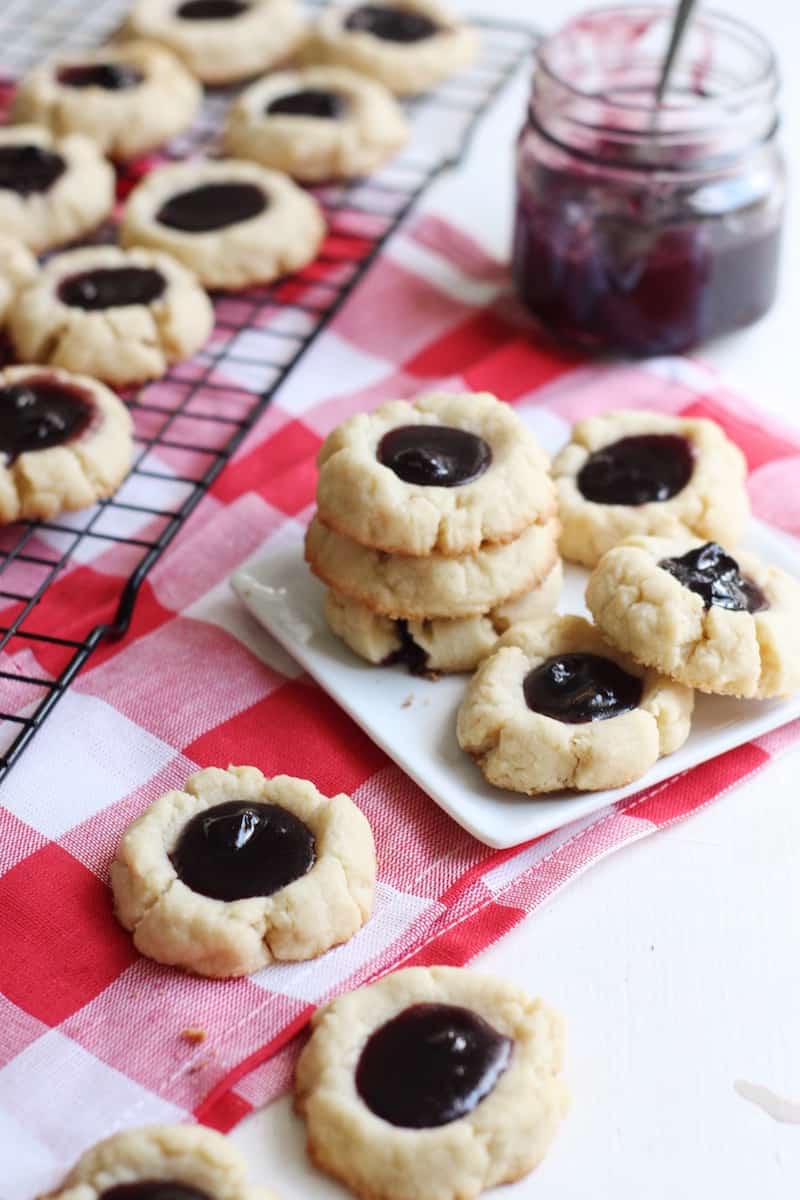 Blueberry Lemon Jam-Filled Thumbprint Cookies - diycandy.com