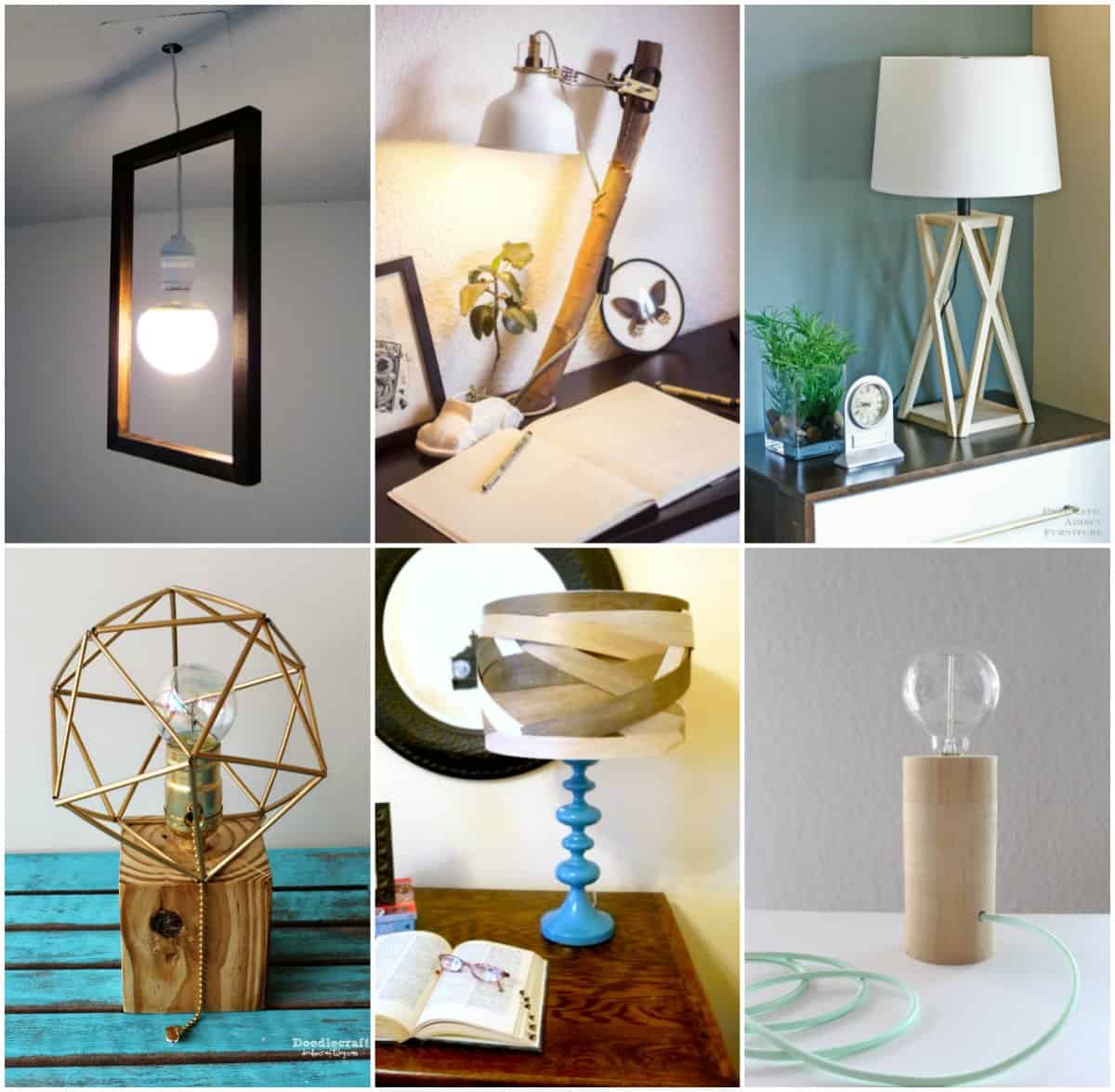 20 Unique DIY Wood Lamps