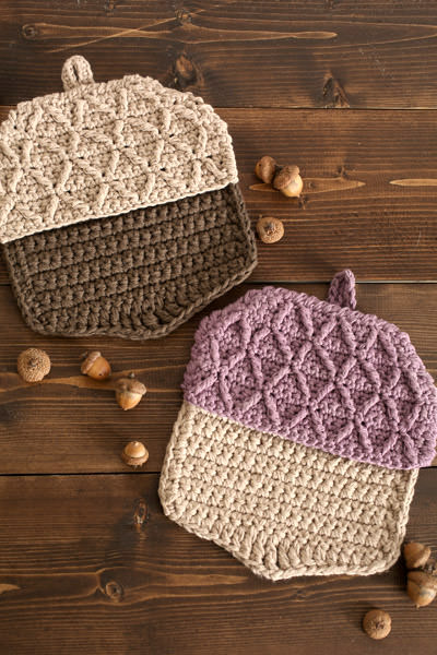 Crochet Acorn Hot Pads