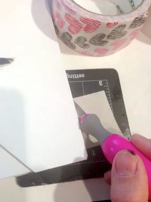 Trimming Duck Tape with a craft knife