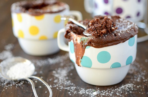 Chocolate and peanut butter - the best mug cakes ever