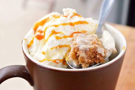Gingerbread mug cake perfect for Christmas