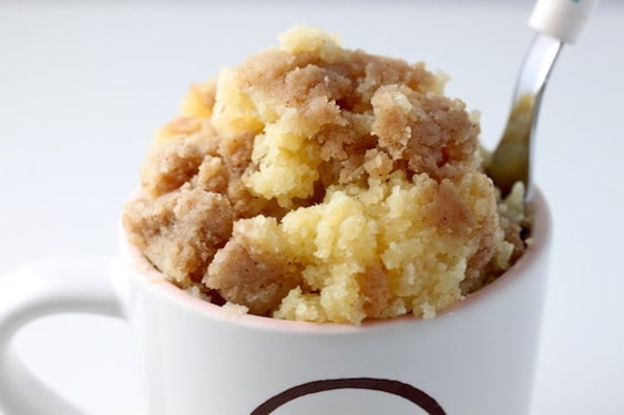 Coffee cake mug cake recipe