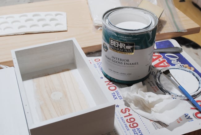 8 - painting wooden box white
