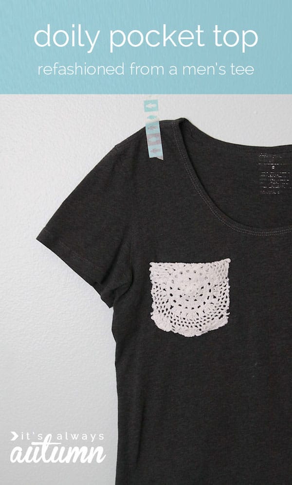 DIY Pocket Tee Refashioned from a Men's Tee
