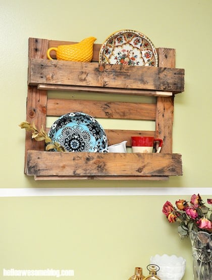 DIY Pallet Shelf for Your Rustic or Farmhouse Home - DIY Candy