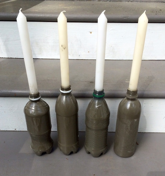 DIY Concrete Candle Holders