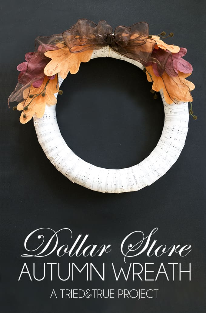 Dollar store fall wreath