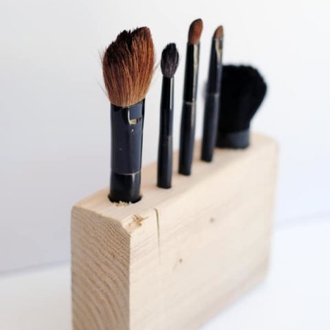 Rotating paint brush holder for big and small brushes, handmade paintbrush  holder