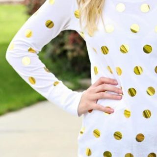 DIY polka dots shirt