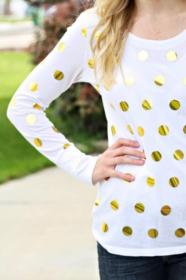 DIY Polka Dot Shirt in Under an Hour (Easy!) - DIY Candy