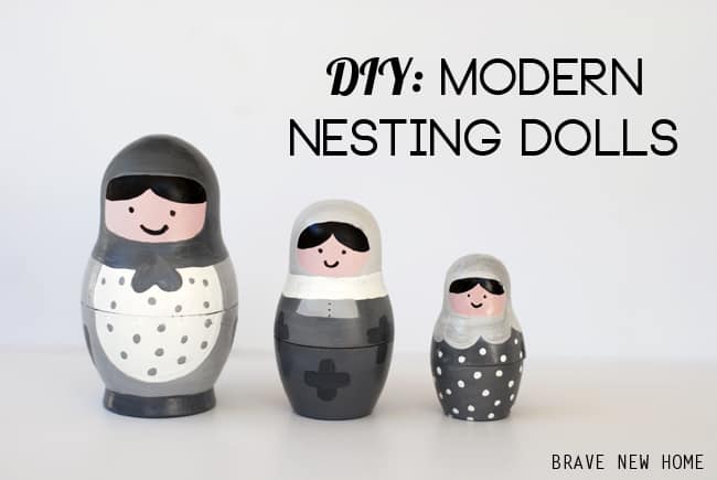 DIY Modern Stacking Dolls You Decorate Yourself