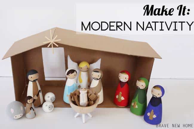 Wooden Diy Nativity Set For A Modern Holiday Diy Candy