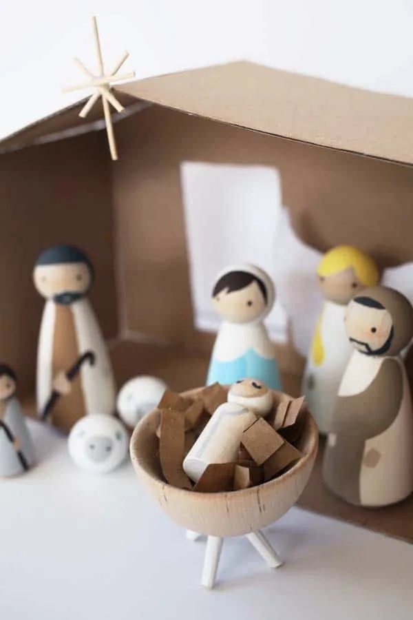 homemade nativity scene