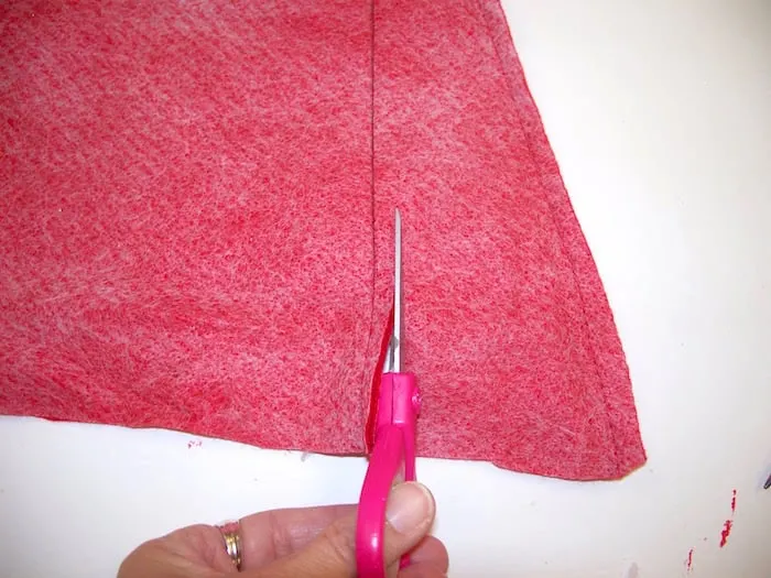 Trim the excess fabric with scissors