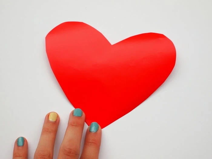 Heart cut out of contact paper