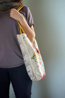 How to sew a tote from a tea towel