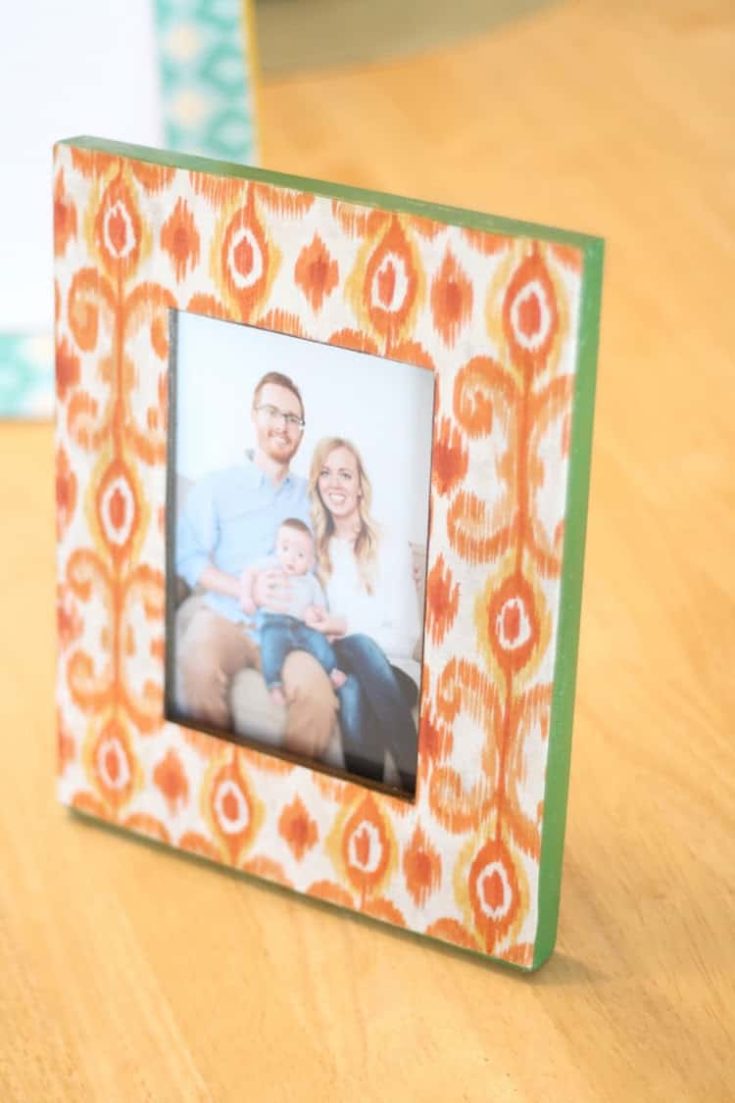 Use this tutorial for patterned DIY frames to spice up some existing frames around your home - adds a fun pop of color!
