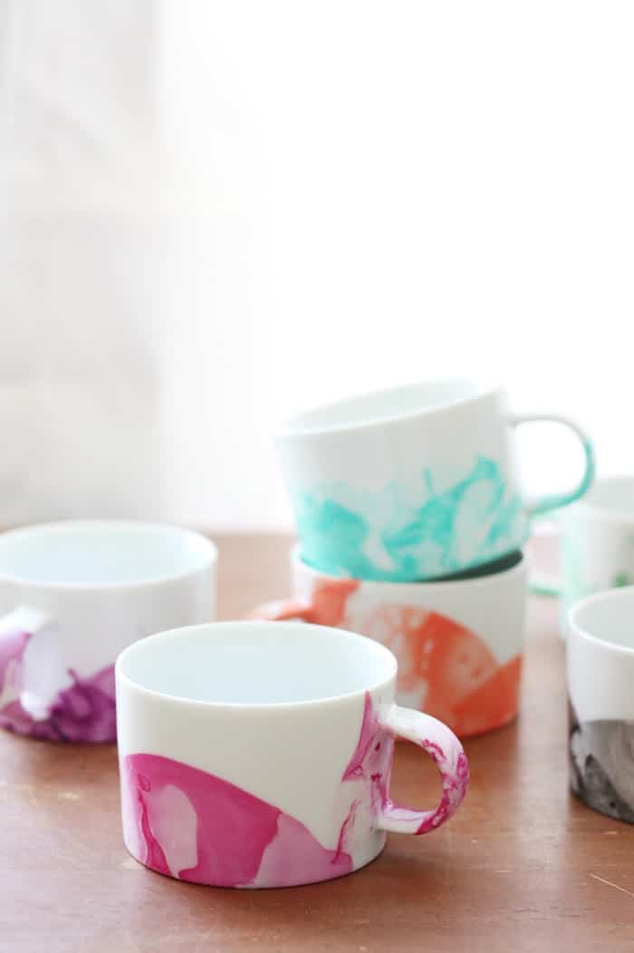 How to make nail polish mugs