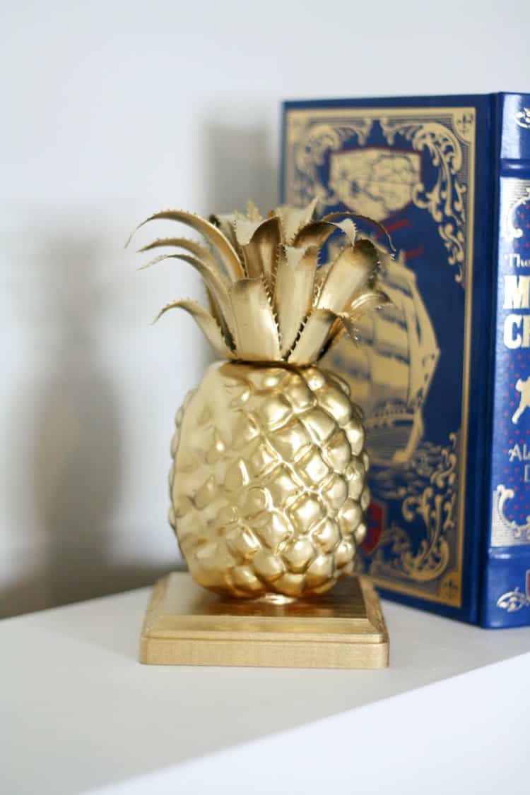 Easy Pineapple DIY Bookends You Need on Your Shelf - DIY Candy