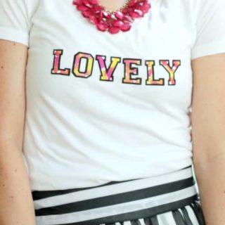 DIY Graphic Tee with Watercolor Letters (So Easy!)