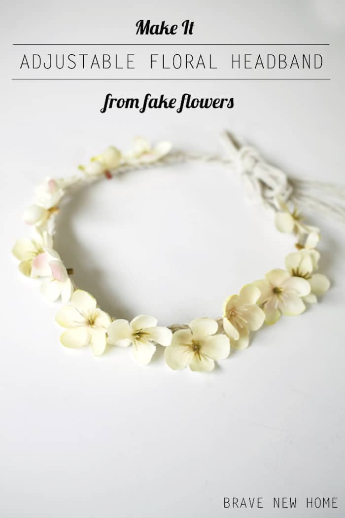 fake flower headband