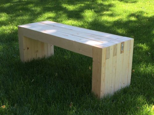 DIY Outdoor Bench Made on a Budget (So Easy!) - DIY Candy