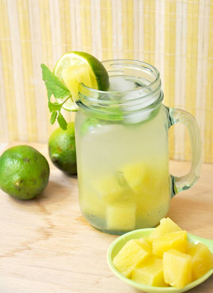 It can be hard to stay hydrated when you are bored with plain water. This delicious pineapple limeade recipe is such a refreshing summer drink!