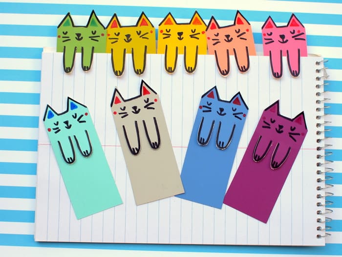 cute cat diy bookmarks from paint chips diy candy