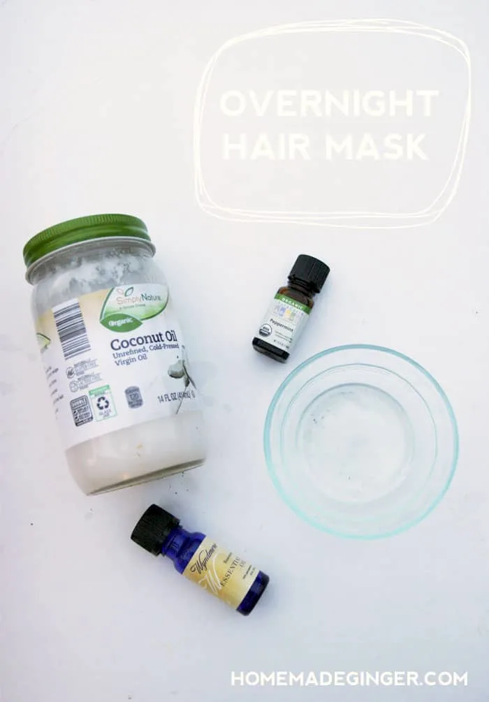 Overnight coconut oil hair mask