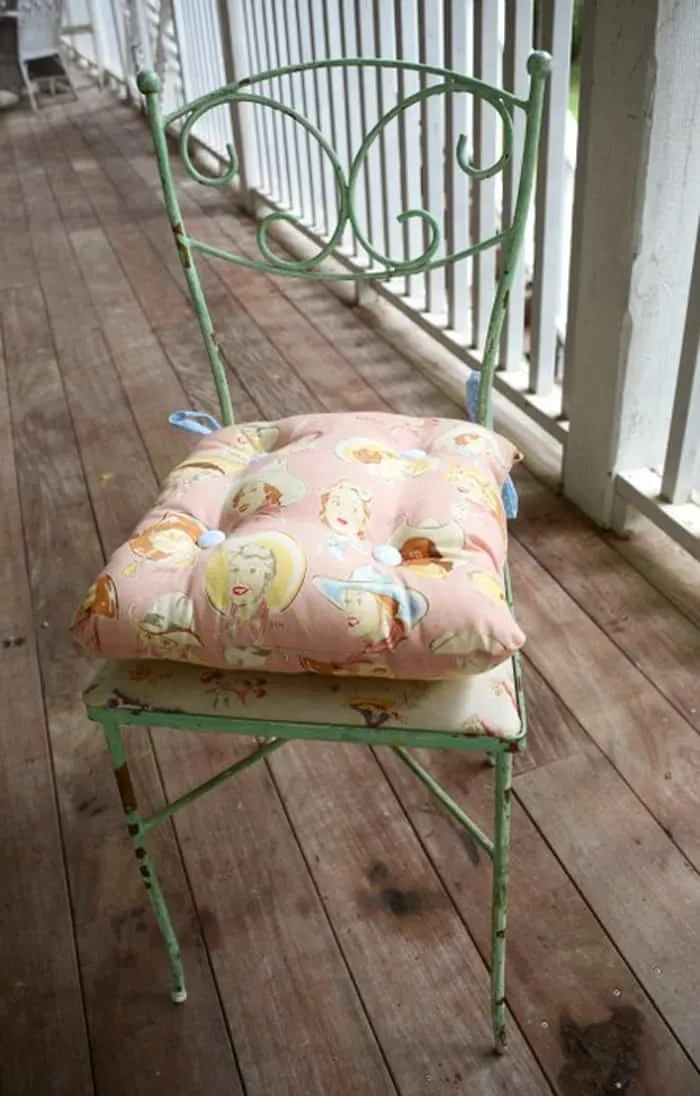 Simple Diy Chair Cushion With Ties In An Hour Candy - Chair Seat Cushion Pattern
