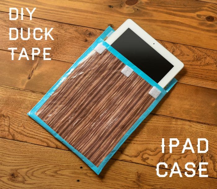 DIY iPad Case with Wood Grain Duck Tape