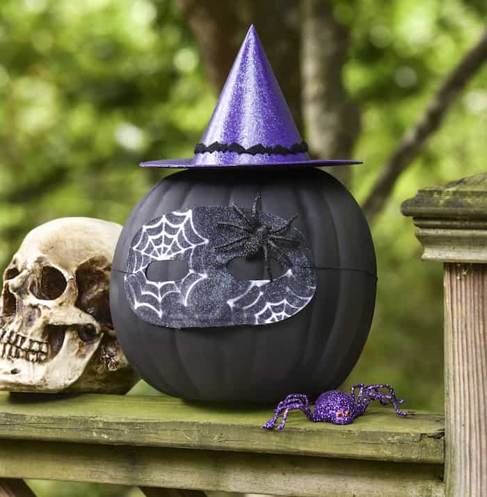 Turn a faux pumpkin into a witch in this sparkly pumpkin craft project! The best part is that you can reuse the fake gourd when you're done.