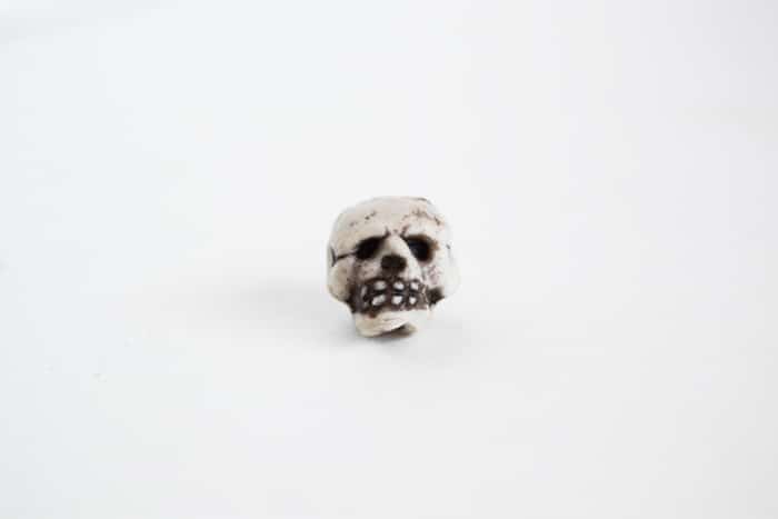 Skull bead that is melting from overheating