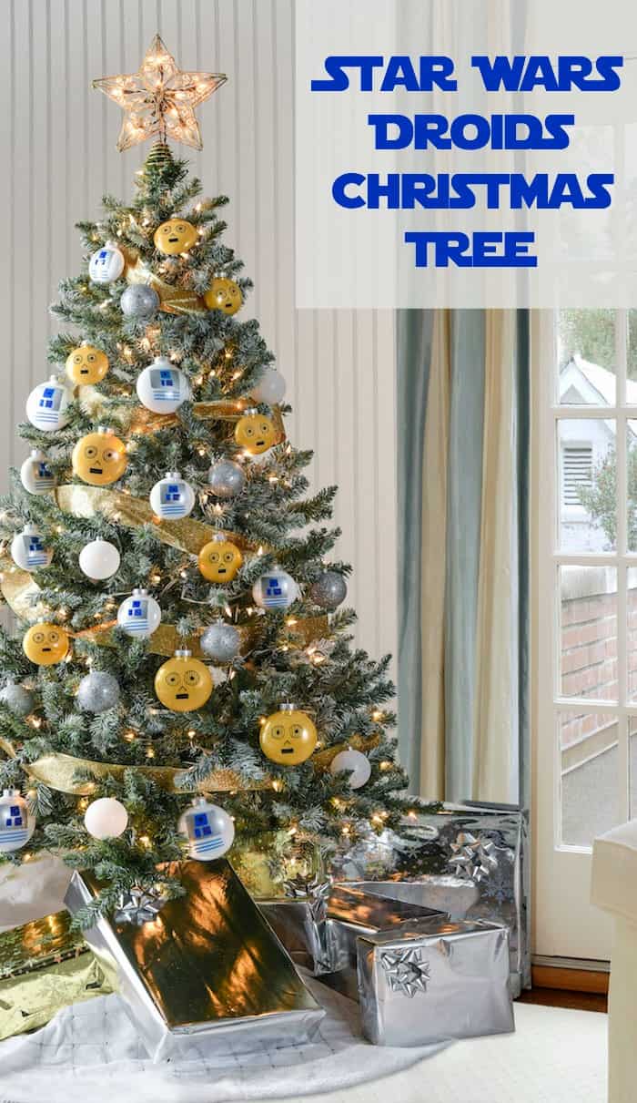 Droid Themed Star Wars Christmas Tree - diycandy.com