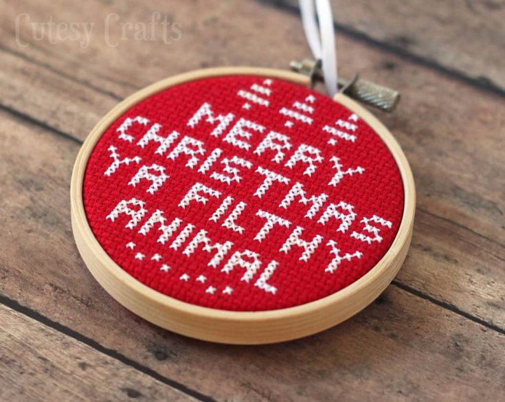 Are you familiar with Home Alone? This DIY ornament is based on the now classic Christmas film! Have fun stitching, and Merry Christmas - ya filthy animal!