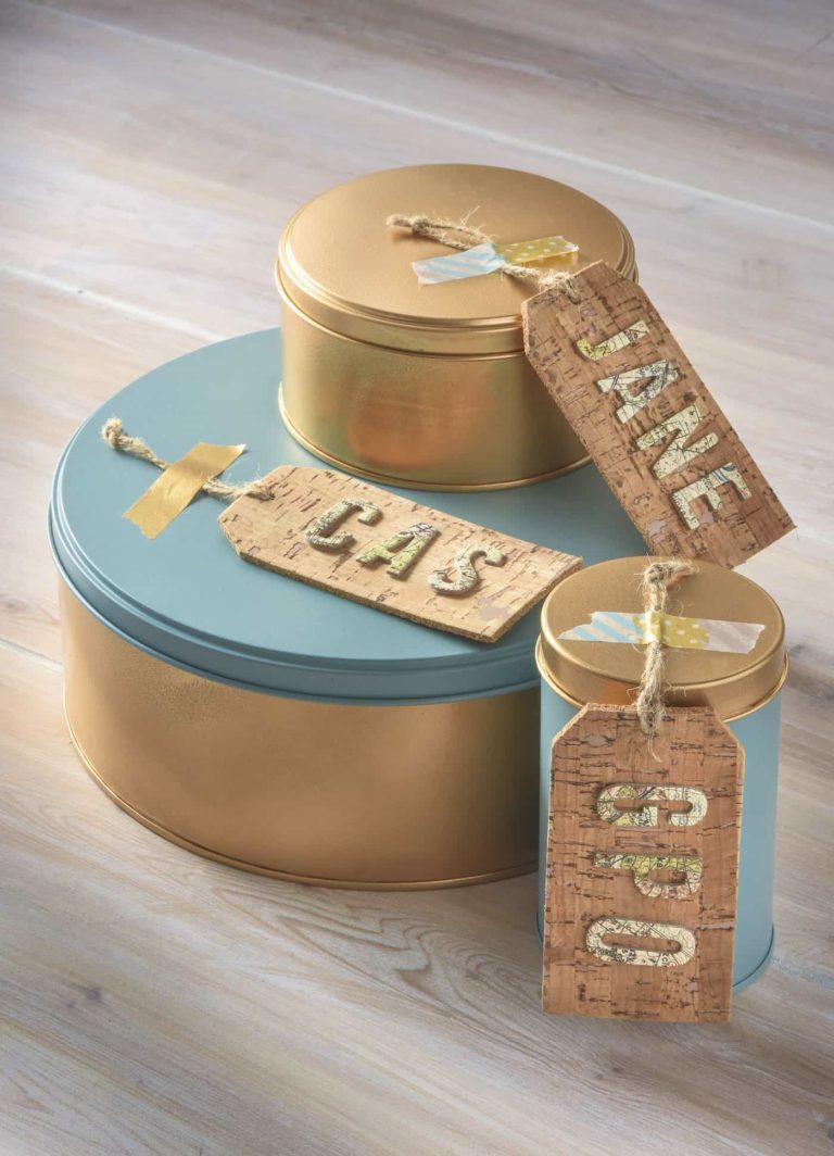 Recycle Christmas Cookie Tins Into Storage DIY Candy
