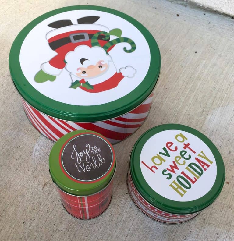 Recycle Christmas Cookie Tins Into Storage Diy Candy