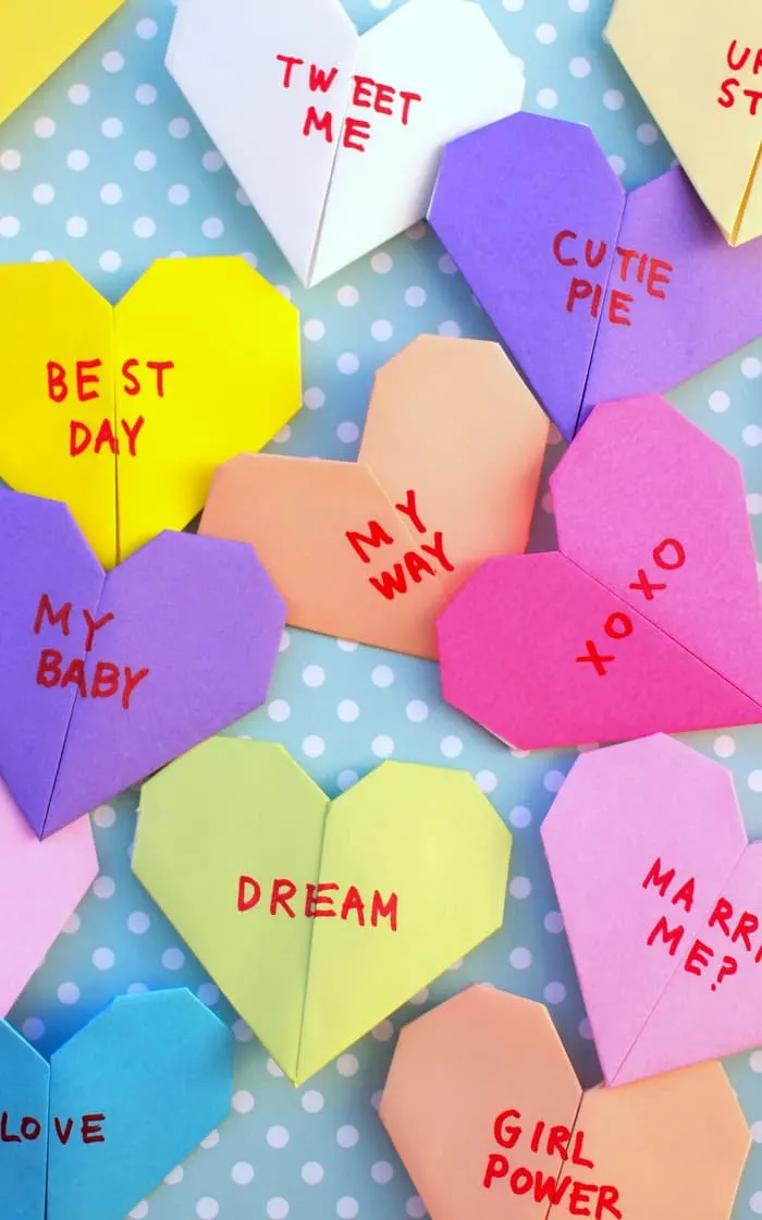 how to make a paper heart note