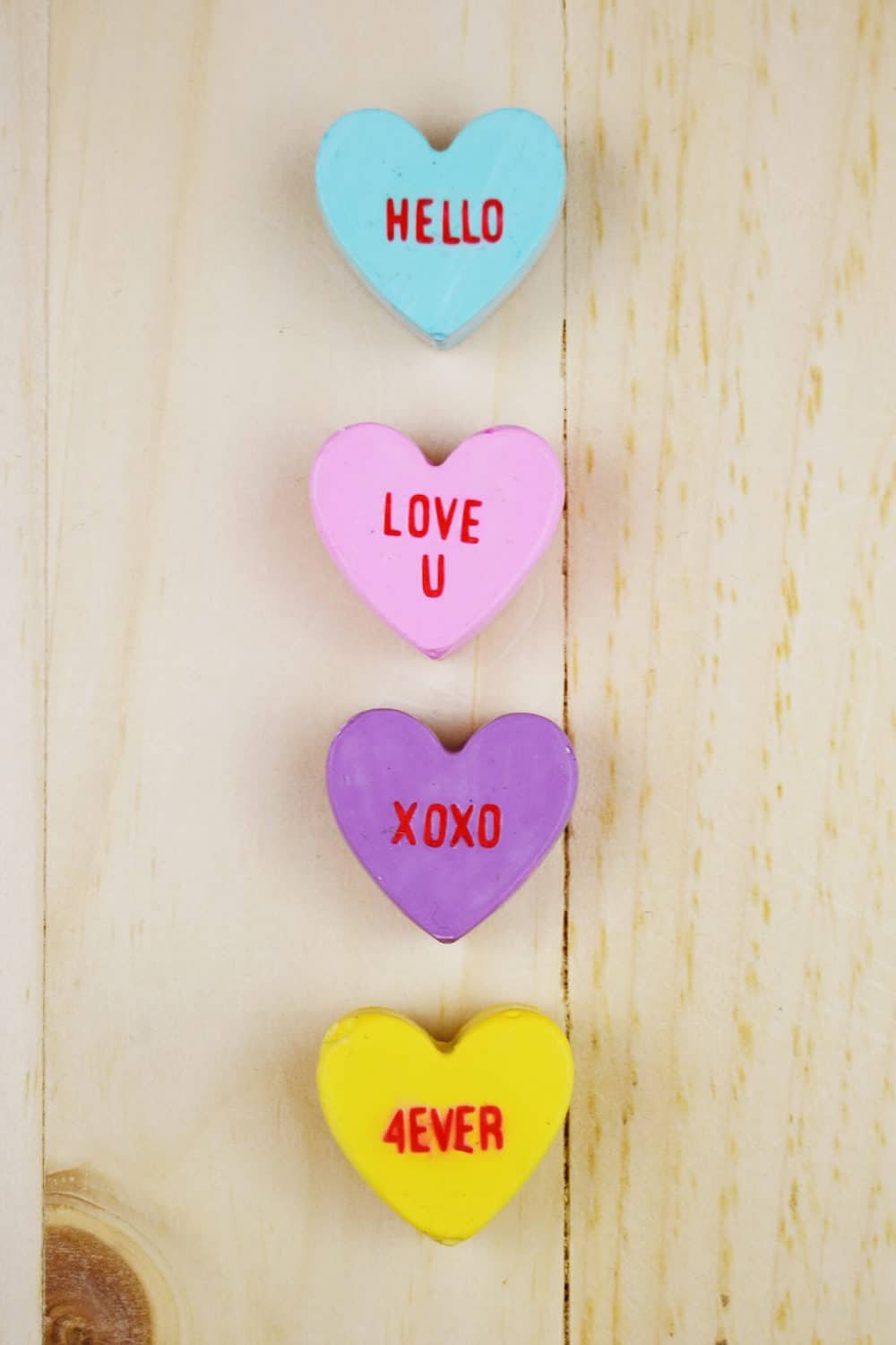 Conversation heart crafts for Valentine's Day