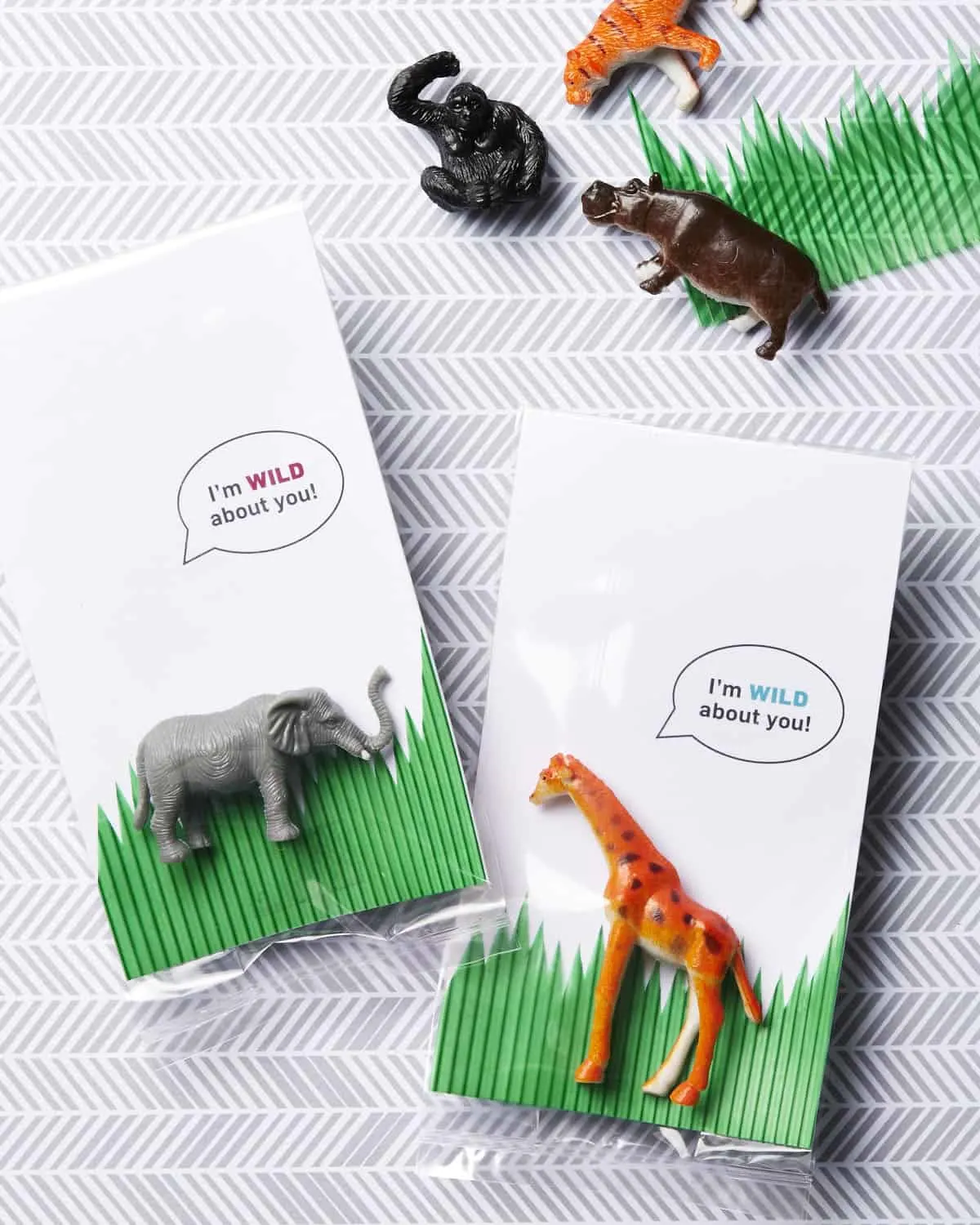 Make Zoo Animal Valentines with a free printable