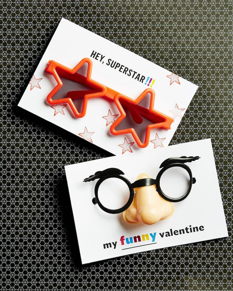 Silly Glass Valentines for Kids with free printable