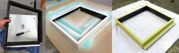 spray paint the base with various colors