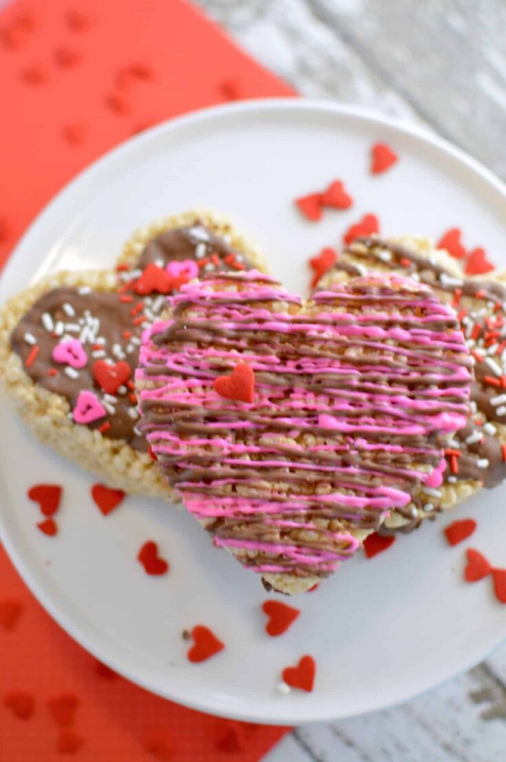 Chocolate Heart Rice Krispie Valentines