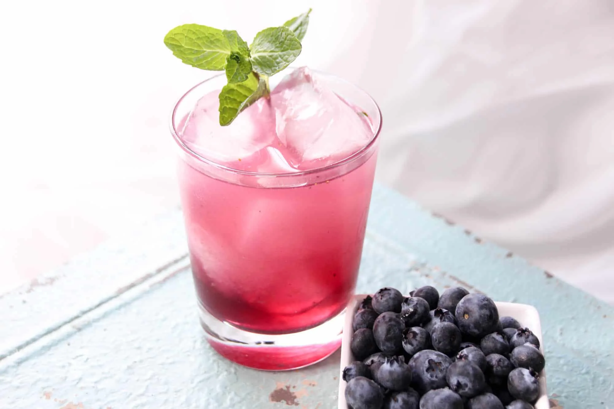 blueberry vodka mojito
