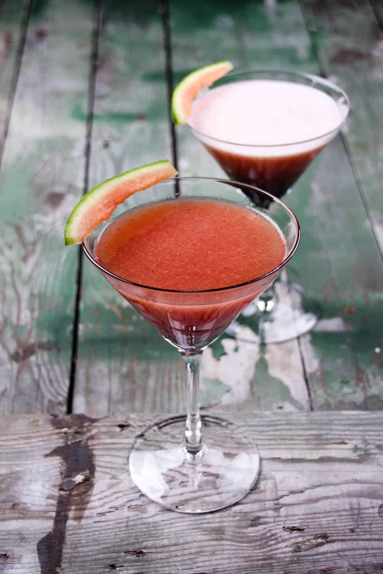 Strawberry watermelon vodka cocktail