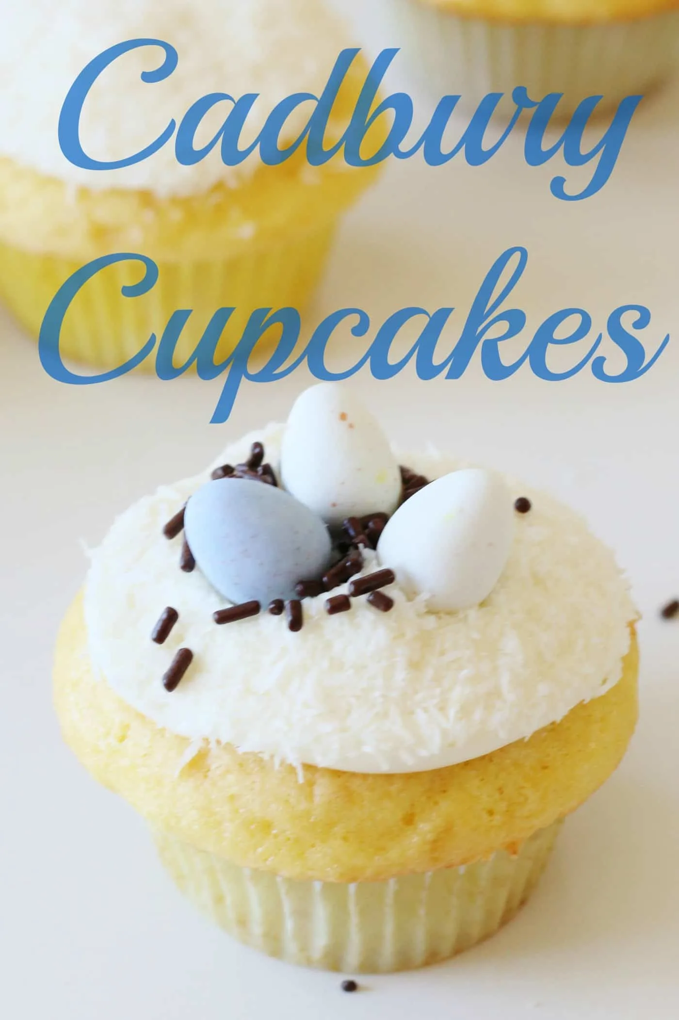 Easy Easter Cupcakes with Cadbury Eggs