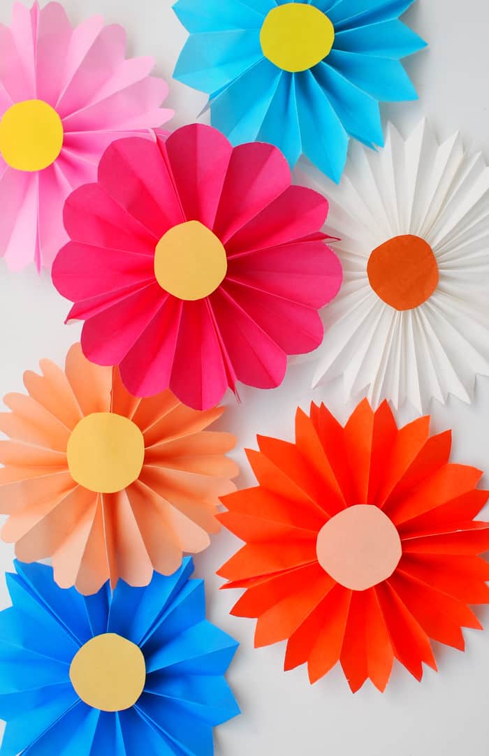 Accordion Paper Flowers DIY Candy