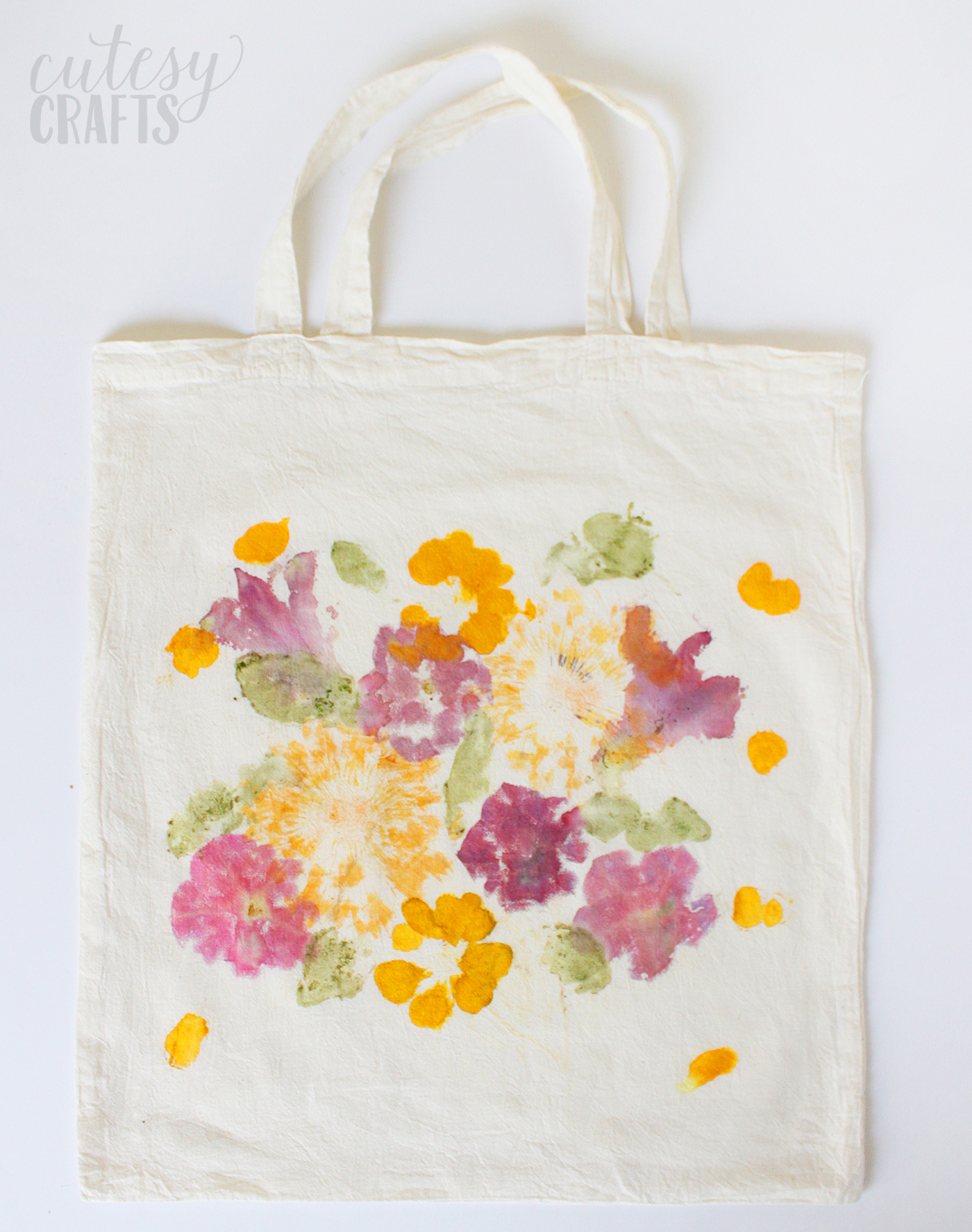 Mother&#39;s Day Gift: Pounded Flower Tote Bag - DIY Candy